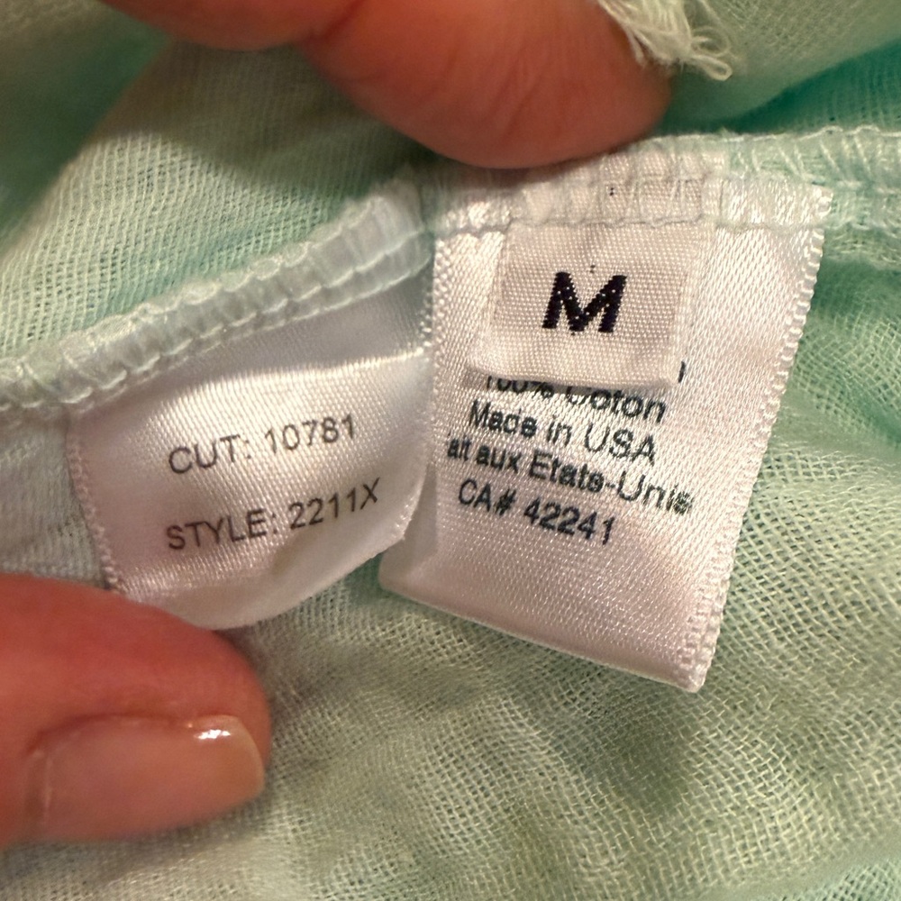 Stark X Women’s Cotton Gauze Mint Color Belted Mini Dress sz M - Picture 8 of 11
